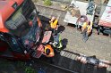 Unfall zwischen zwei KVB Bahnen Koeln Hoehenhaus Im Weidenbruch P189
